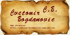 Cvetomir Bogdanović vizit kartica